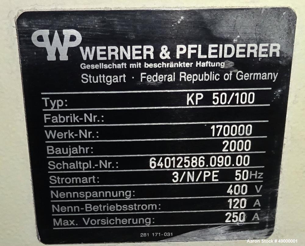 Used Krupp-Werner & Pfleiderer Twin Screw PVC Compounding Line.