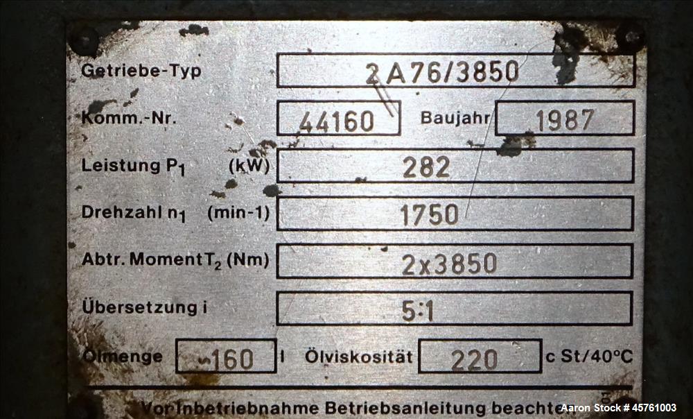 Used Werner & Pfleiderer Twin Screw Pelletizing Line