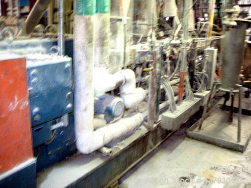 Used Werner & Pfleiderer 70mm Twin Screw Extruder, Type ZSK-70. Co-Rotating screw design. Approximate 52 to 1 L/D ratio. 300 hp motor, rpm 1750/1900, 500 volt, arm amps 473. Gear 12-2 x 1750 NM P-167...