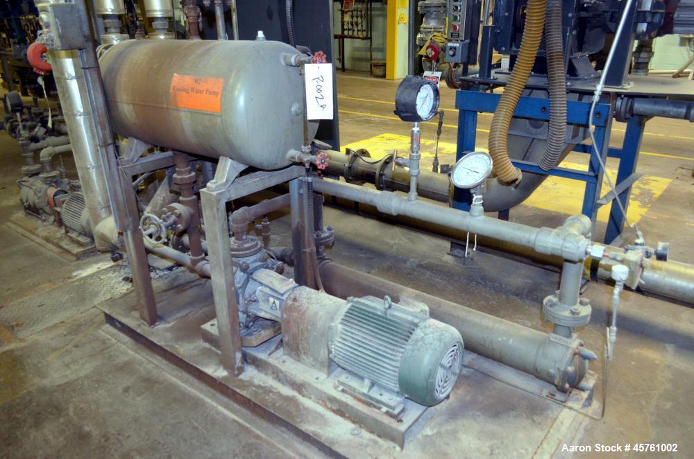 Used (1) ZSK-83 R240R 83mm Co-Rotating twin screw extruder, approximate 40 to 1 L/D ratio, serial# 218971, works# 507860-861, built 1985. (10) Barrel sections with (1) feed with hopper, (2) top vente...