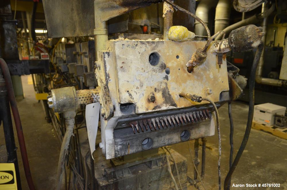 Used (1) ZSK-83 R240R 83mm Co-Rotating twin screw extruder, approximate 40 to 1 L/D ratio, serial# 218971, works# 507860-861, built 1985. (10) Barrel sections with (1) feed with hopper, (2) top vente...