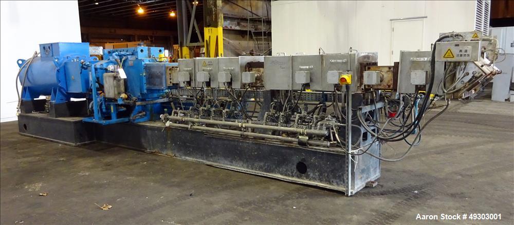 Used Werner & Pfleiderer Twin Screw Pelletizing Line, ZSK 92mm Mega Plus.