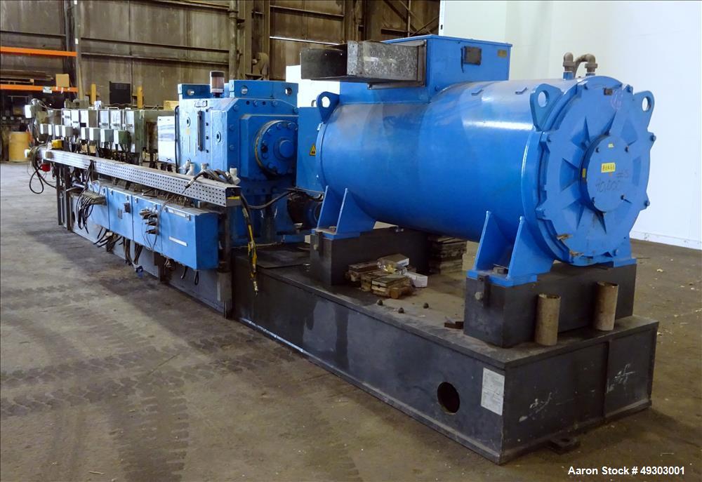 Used Werner & Pfleiderer Twin Screw Pelletizing Line, ZSK 92mm Mega Plus.