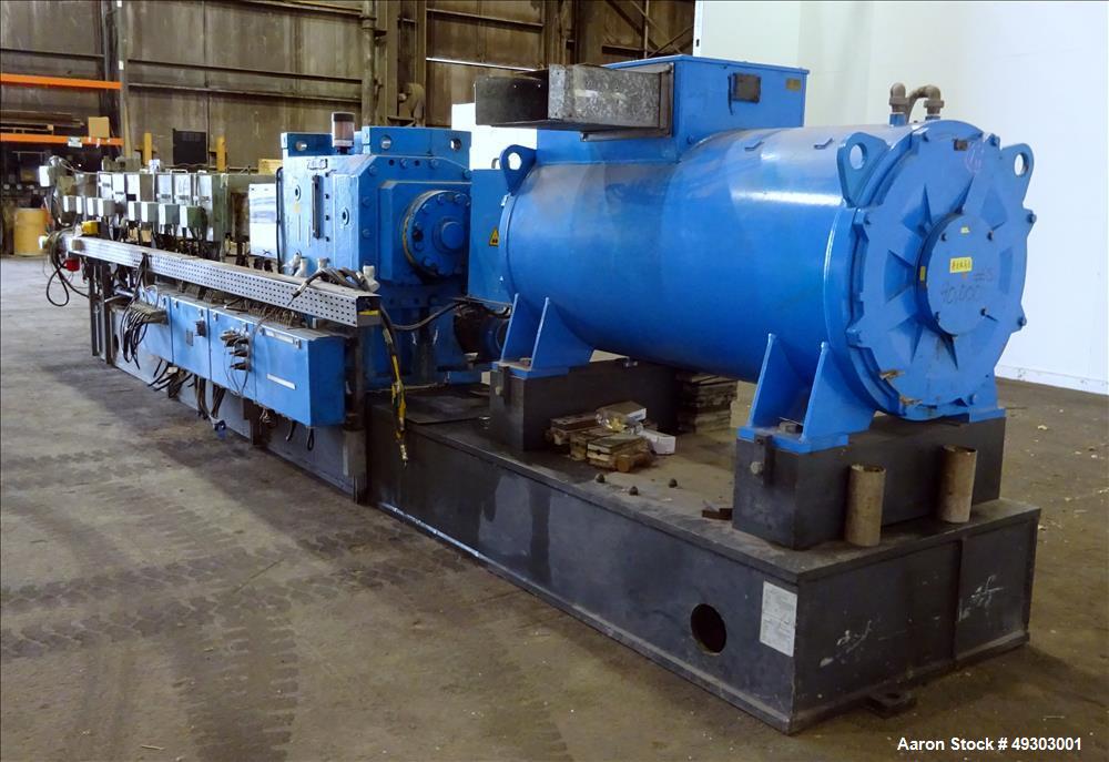 Used- Werner & Pfleiderer Twin Screw Pelletizing Line, ZSK 92mm Mega Plus.