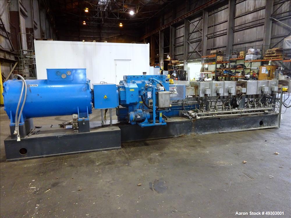 Used Werner & Pfleiderer Twin Screw Pelletizing Line, ZSK 92mm Mega Plus.