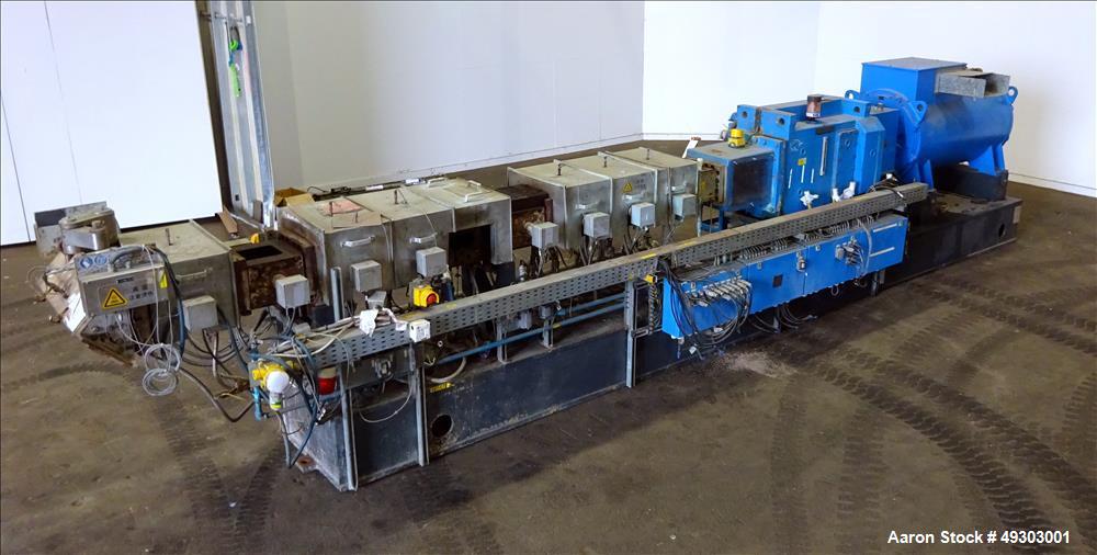 Used Werner & Pfleiderer Twin Screw Pelletizing Line, ZSK 92mm Mega Plus.