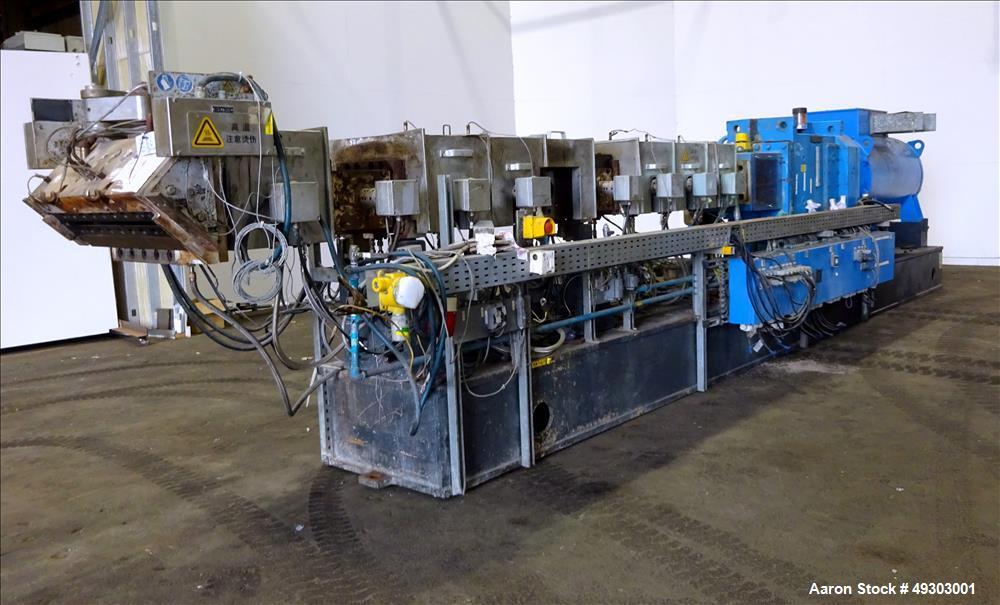 Used Werner & Pfleiderer Twin Screw Pelletizing Line, ZSK 92mm Mega Plus.