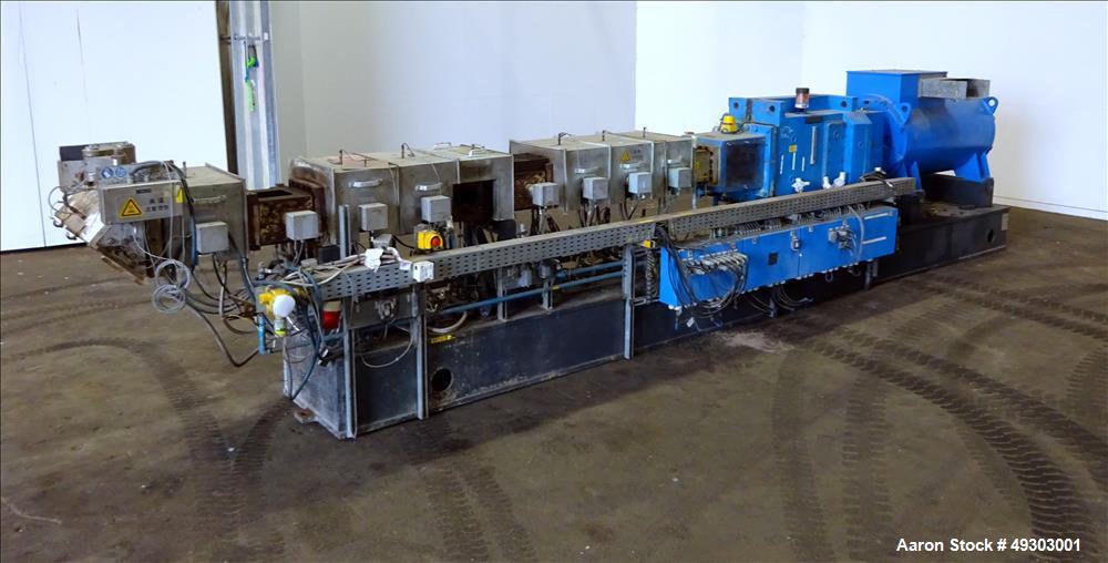 Used Werner & Pfleiderer Twin Screw Pelletizing Line, ZSK 92mm Mega Plus.