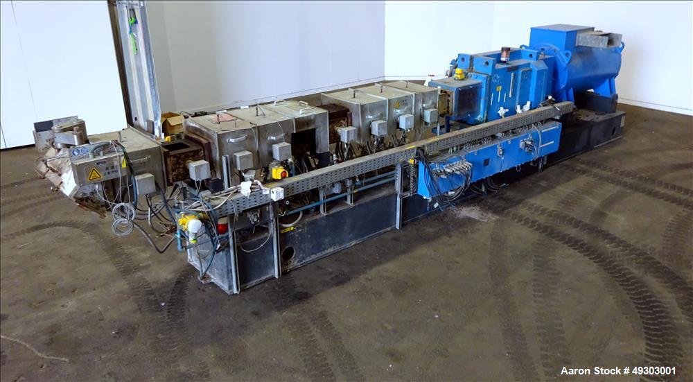 Used Werner & Pfleiderer Twin Screw Pelletizing Line, ZSK 92mm Mega Plus.