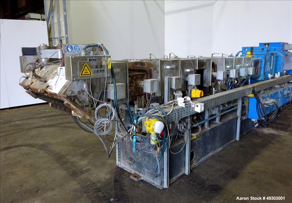 Used- Werner & Pfleiderer Twin Screw Pelletizing Line, ZSK 92mm Mega Plus.