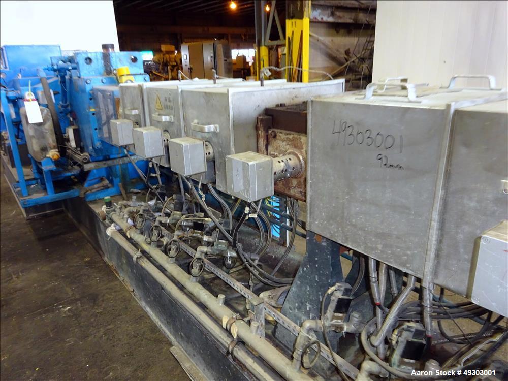Used Werner & Pfleiderer Twin Screw Pelletizing Line, ZSK 92mm Mega Plus.