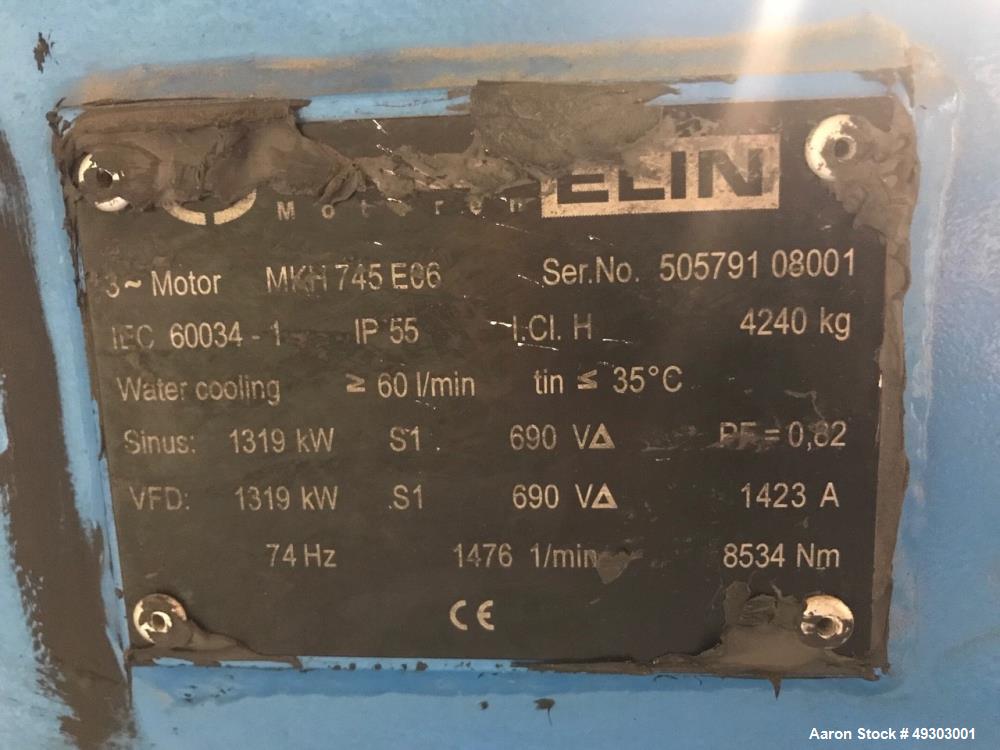 Used Werner & Pfleiderer Twin Screw Pelletizing Line, ZSK 92mm Mega Plus.