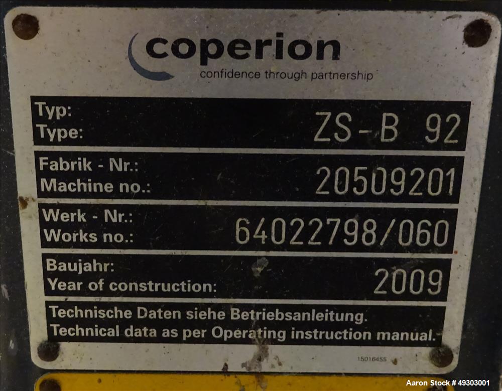 Used Werner & Pfleiderer Twin Screw Pelletizing Line, ZSK 92mm Mega Plus.