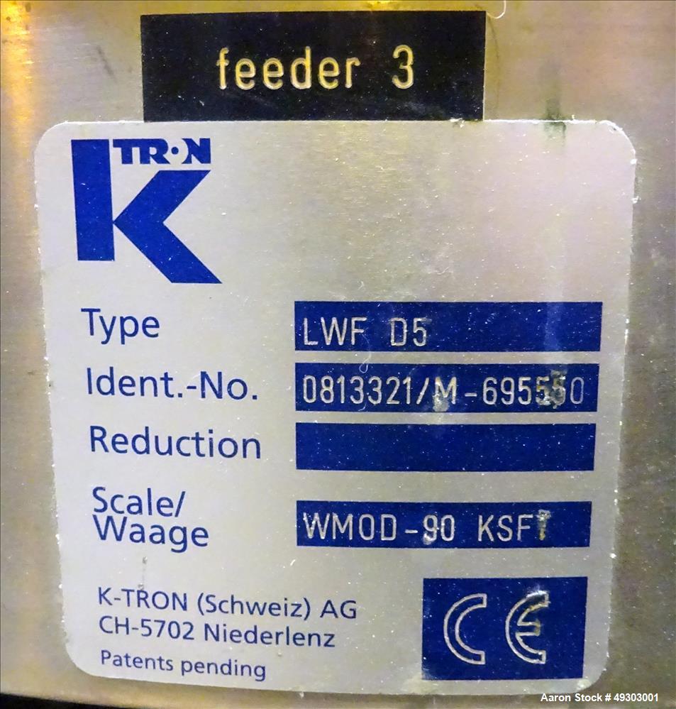 Used- Werner & Pfleiderer Twin Screw Pelletizing Line, ZSK 92mm Mega Plus.