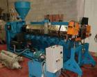 Used-AMUT HDPE Repelletizing Line consisting of: (1) vented 3" (80 mm) extruder O.D., single screw 33:1 L/D, 180 hp/135 kW D...