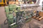 Used Twin Screw Pelletizing Line Consisting Of: (1) Berstorff 40mm twin screw extruder, model ZE40/40A, serial# EO6313/58. Co-Rotating Screw Design. Approximate 40 to 1 L/D ratio. 8 barrel sections, ...