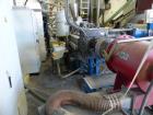 Used Twin Screw Pelletizing Line to include: Coperion STS 65 twin screw extruder, Busch Cobra NC 0250 A vacuum pump, built 1999, Brabender FW80/5 plus 200 volumetric feeder, built 2012, Kreyenborg sc...