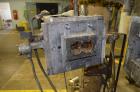 Used (1) ZSK-83 R240R 83mm Co-Rotating twin screw extruder, approximate 40 to 1 L/D ratio, serial# 218971, works# 507860-861, built 1985. (10) Barrel sections with (1) feed with hopper, (2) top vente...