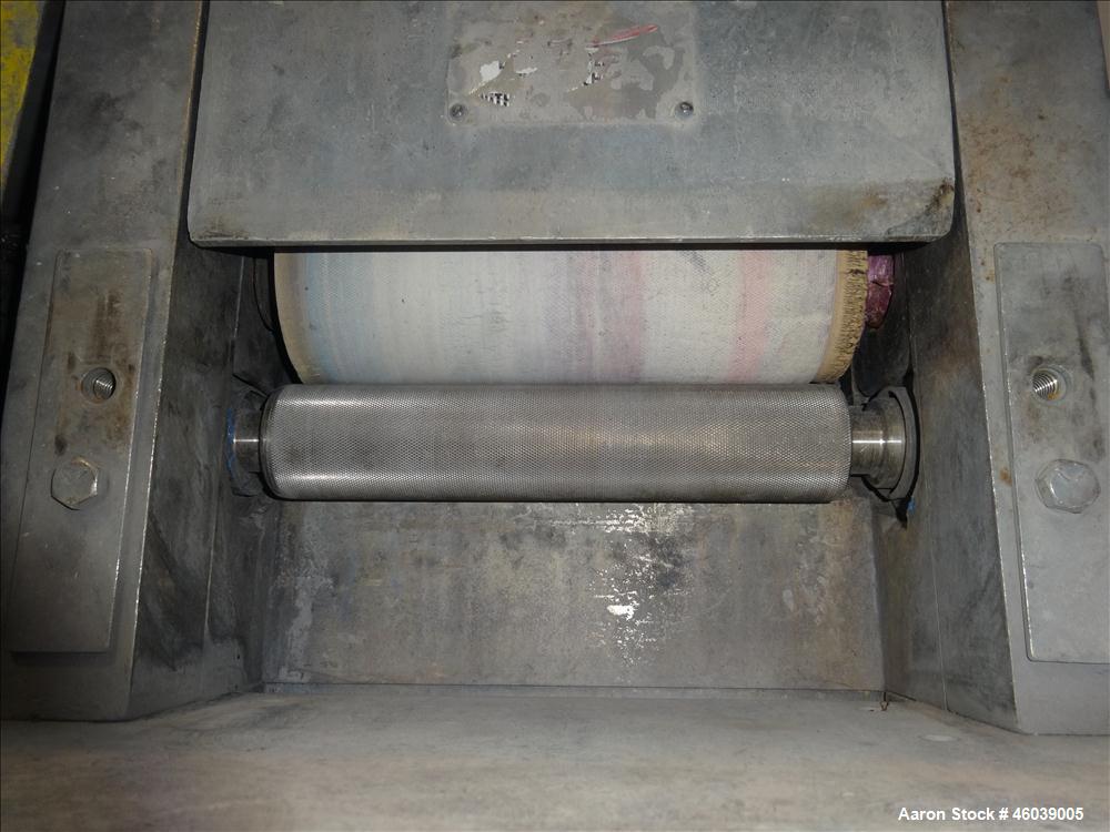 Used Conair Jetro Pelletizer, Model 208. Approximate 8" wide x 6" diameter 48 blade helical rotor. (1) Rubber, (1) metal pneumatically adjustable pull rolls. Driven by a 10hp, 500 volt, 1750 rpm DC m...