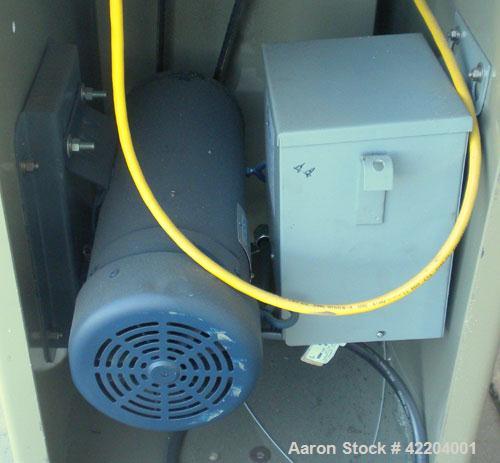 Used Conair Jetro Pelletizer, Model 304. Approximate 4" diameter x 4" wide 36 blade helical rotor. (1) Rubber, (1) metal pneumatically adjustable pull roll. Driven by a 2 hp, 180 volt, 1750 rpm DC mo...