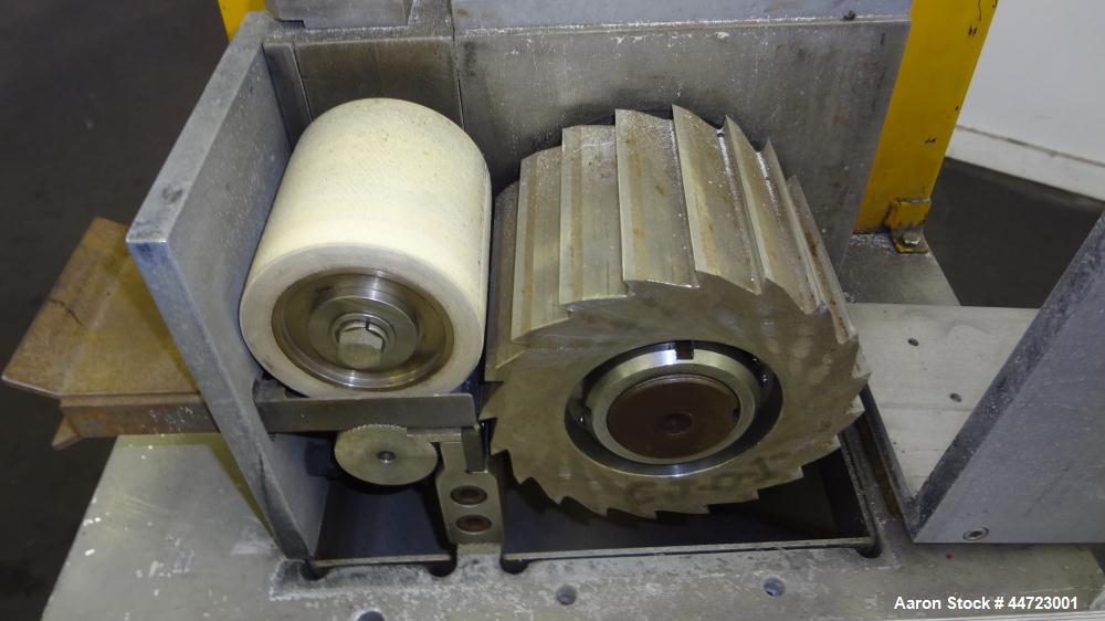 Used- Conair Pelletizer, Model 304. Approximately 4" wide 20 blade rotor, (1) rubber, (1) metal pull roll.  Driven by a 2 hp...