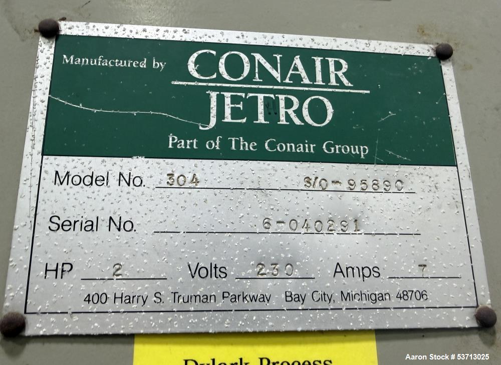 Used Conair / Jetro Strand Pelletizer Model 304 – 6" Rotor, 2 HP Motor, 600 lb/h