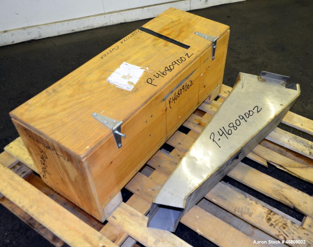 Used Conair Jetro Pelletizer, Model 206. Approximate 6-1/2" wide X 8" diameter (48) blade helical rotor. (1) Rubber, (1) metal pull rolls. Hydraulically driven by a Jetro power pack, 5hp, 3/60/220/44...