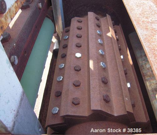 Used Cumberland 14" Strand Type Pelletizer, Size 14. 12 bolt on knife rotor. Rotor and pull rolls are driven by an approximate 15 hp vari-speed motor. Manual top pull roll. Mounted on a frame with ca...