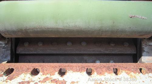 Used Cumberland 14" Strand Type Pelletizer, Size 14. 12 bolt on knife rotor. Rotor and pull rolls are driven by an approximate 15 hp vari-speed motor. Manual top pull roll. Mounted on a frame with ca...