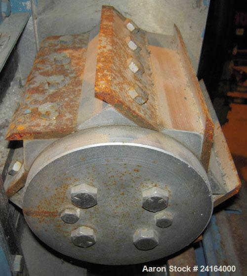 Used- Cumberland Size 6 Pelletizer. 6-1/2" wide x 8" diameter (8) bolt on blade rotor, (1) rubber, (1) metal manually adjust...