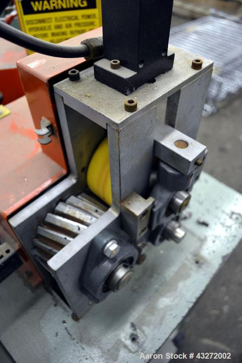 Used Killion 2" Pelletizer, Carbon Steel. 4" Diameter x 2" wide 18 fixed blade rotor. (1) Metal, (1) rubber pull roll. Driven by a 1hp, 180 volt, 1750 rpm DC gear motor, ratio 5 to 1. Includes a cont...