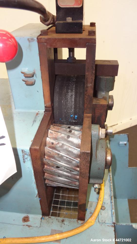 Used Killion Pelletizer, Model 2". Approximately 2" wide 20 blade helical rotor.  (1) Rubber, (1) metal pneumatically adjustable pull roll.  Driven by a 1 hp, 180 volt, 1725 rpm DC gear motor, ratio ...