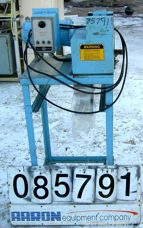 Used Killion 2" Strand Pelletizer. Approximate 18" helical knife rotor. 1 Rubber and 1 metal pull roll. 40" centerline height. Driven by a 1/2 HP, 180/200 Volt, 1725 RPM gearmotor, ratio 5. Includes ...