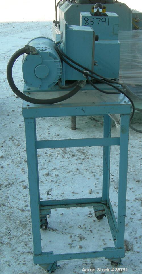 Used Killion 2" Strand Pelletizer. Approximate 18" helical knife rotor. 1 Rubber and 1 metal pull roll. 40" centerline height. Driven by a 1/2 HP, 180/200 Volt, 1725 RPM gearmotor, ratio 5. Includes ...