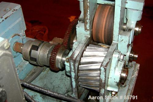 Used Killion 2" Strand Pelletizer. Approximate 18" helical knife rotor. 1 Rubber and 1 metal pull roll. 40" centerline height. Driven by a 1/2 HP, 180/200 Volt, 1725 RPM gearmotor, ratio 5. Includes ...