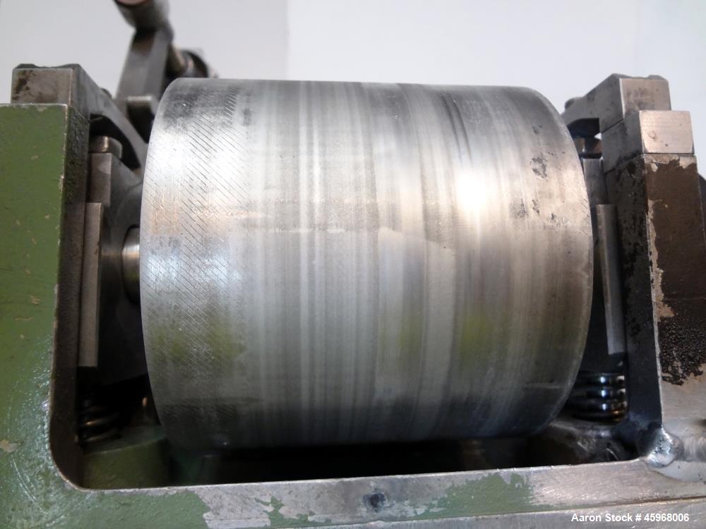 Used Automatik Strand Pellitizer, Model ASG 10. 4-1/4" wide rotor 434 stainless steel. Driven by approximate 3 hp (2.2kW), 3/50/220/380 volt, 1415 rpm motor. Top hinged cover with 4" wide feed openin...