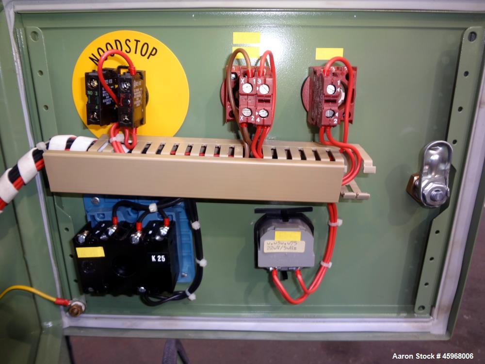 Used Automatik Strand Pellitizer, Model ASG 10. 4-1/4" wide rotor 434 stainless steel. Driven by approximate 3 hp (2.2kW), 3/50/220/380 volt, 1415 rpm motor. Top hinged cover with 4" wide feed openin...