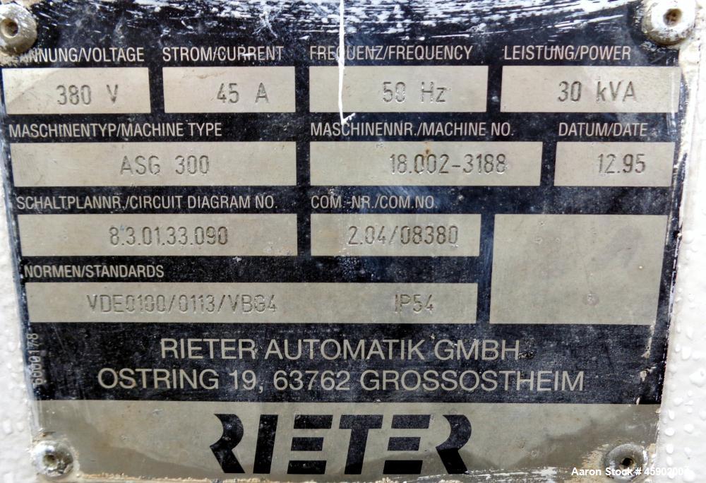 Reiter Automatik ASG300 Strand Pelletizer