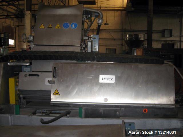 Used- Rieter Water Slide Pelletizer, Type “VARIO” USG 600/1. Pelletizer is rated at 20,000 lbs. per hour. New blades and sha...