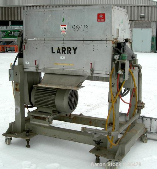 Used S. F. Scheer Strand Pelletizer, Model SGS600. 24" wide x approximately 8" diameter fixed knife rotor. (1) Rubber, (1) metal pull roll. Strand rating 150 at 1/8", speed 65-260 feet per minute. So...