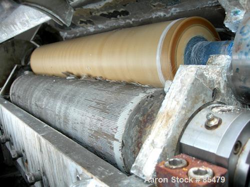 Used S. F. Scheer Strand Pelletizer, Model SGS600. 24" wide x approximately 8" diameter fixed knife rotor. (1) Rubber, (1) metal pull roll. Strand rating 150 at 1/8", speed 65-260 feet per minute. So...
