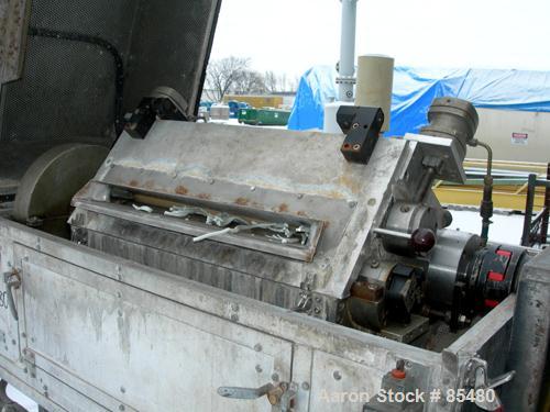 Used S. F. Scheer Strand Pelletizer, Model SGS600. 24" wide x approximately 8" diameter fixed knife rotor. (1) Rubber, (1) metal pull roll. Strand rating 150 at 1/8", speed 65-260 feet per minute. So...