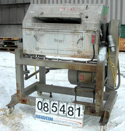 Used S. F. Scheer Strand Pelletizer, Model SGS600. 24" wide x approximately 8" diameter fixed knife rotor. (1) Rubber, (1) metal pull roll. Strand rating 150 at 1/8", speed 65-260 feet per minute. So...