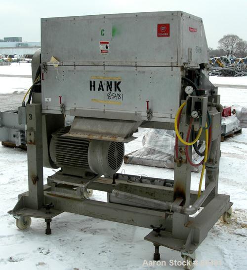 Used S. F. Scheer Strand Pelletizer, Model SGS600. 24" wide x approximately 8" diameter fixed knife rotor. (1) Rubber, (1) metal pull roll. Strand rating 150 at 1/8", speed 65-260 feet per minute. So...