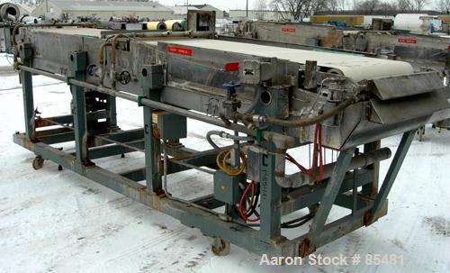 Used S. F. Scheer Strand Pelletizer, Model SGS600. 24" wide x approximately 8" diameter fixed knife rotor. (1) Rubber, (1) metal pull roll. Strand rating 150 at 1/8", speed 65-260 feet per minute. So...