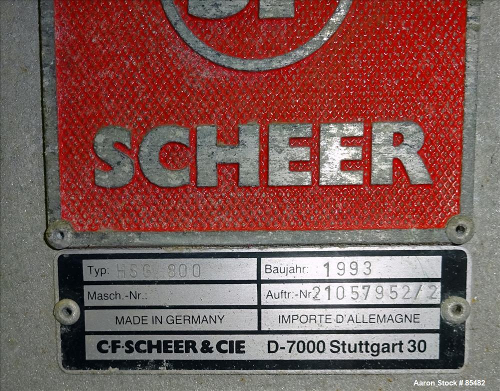 Used S. F. Scheer Strand Pelletizer, Model HSG800
