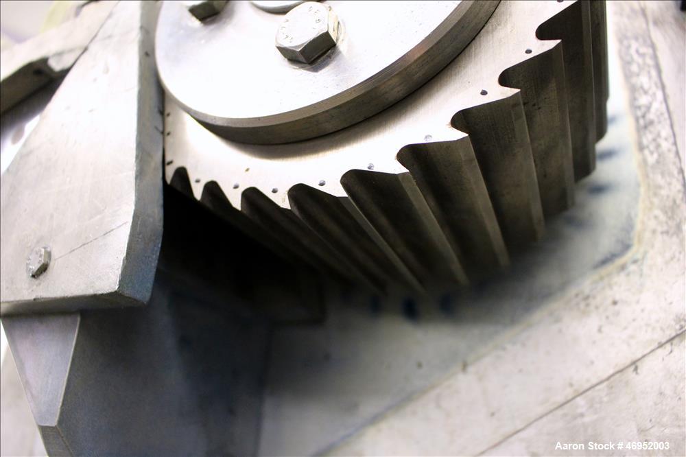 Used Scheer Pelletizer, Model SGS 100-E. 100mm (3.93") Wide x 200mm (7.87") diameter (32) fixed blade rotor. (1) Metal, (1) rubber pull rolls. Driven by a 2.2kw (2.94hp), 3/50/208/380 volt, 1415 rpm ...