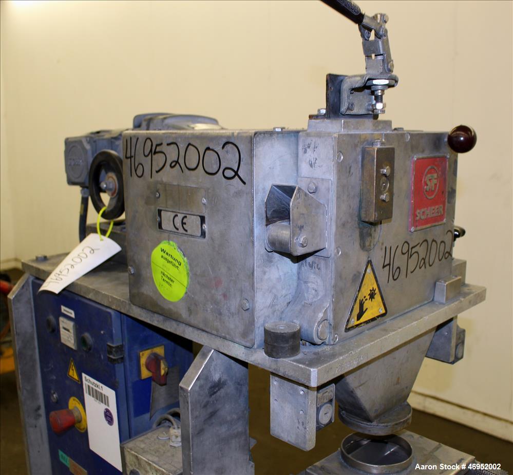 Used C. F. Scheer Pelletizer, Model SGS 50-E.