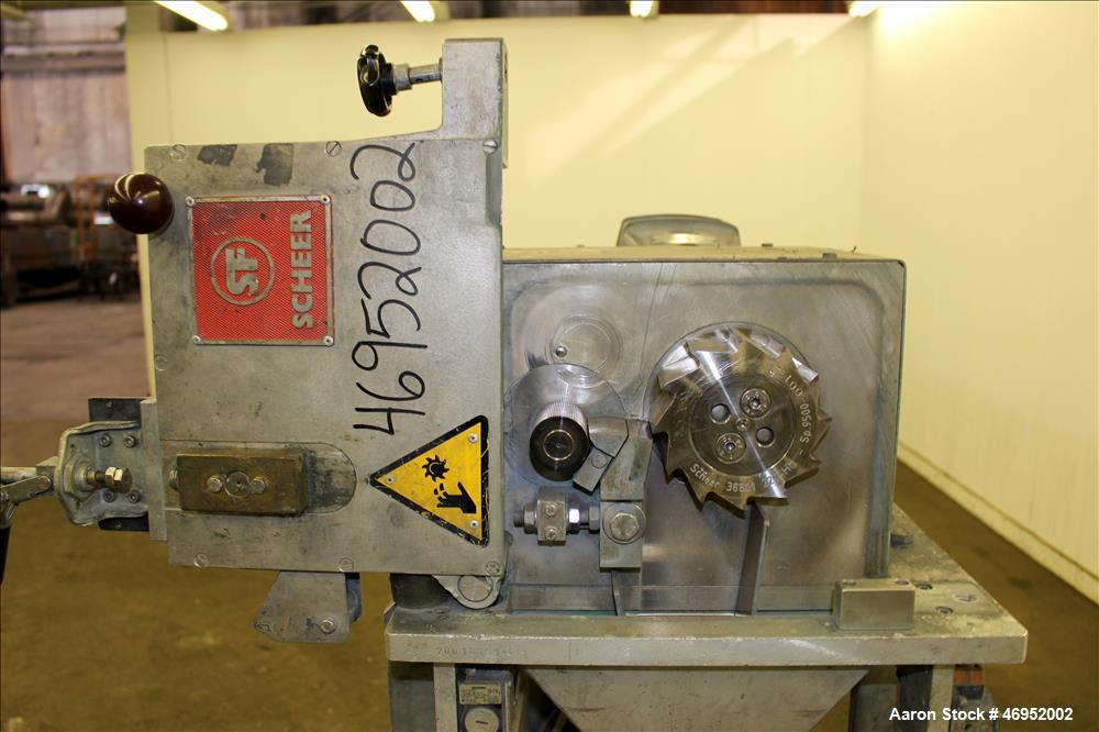 Used C. F. Scheer Pelletizer, Model SGS 50-E.