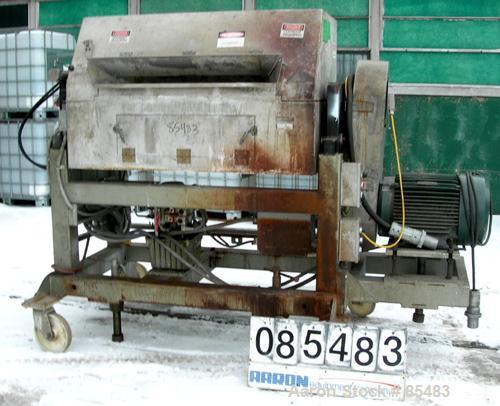 Used S. F. Scheer Strand Pelletizer, Model SGS600. 24" wide x approximately 8" diameter fixed knife rotor. (1) Rubber, (1) metal pull roll. Strand rating 150 at 1/8", speed 65-260 feet per minute. So...